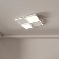 Modern Ceiling Lights With Four Different Square And Round Design Styles 3d model