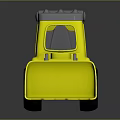Yellow Toy Bulldozer With Grey Details Black Wheels And Front Shovel