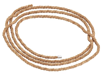Hemp Rope Coiled Design With Twisted Texture And Metal Clasp 3d model