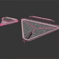 Triangular Stone Textured Paving Components With Metal Frame And Connectors