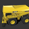 Komatsu 60A Large Yellow Mining Dump Truck With Heavy Duty Tires