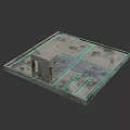 Equipment Workbench Platform with Sectioned Surfaces and Stable Structural Design