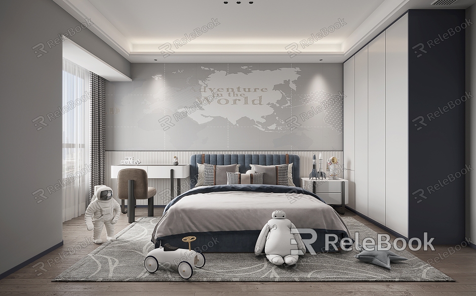 Modern Simple Boys Room model