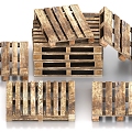 Pallet Stack Logistics Storage Wooden Pallet Plank 3d model