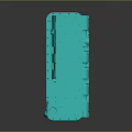 Turquoise Weapon Mechanical Component 3D Model Design With Detailed Structural Features