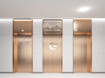 modern elevator door hall door 3d model
