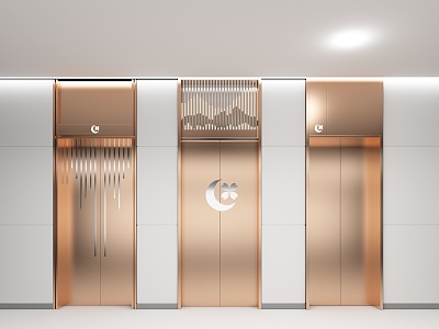 modern elevator door hall door 3d model