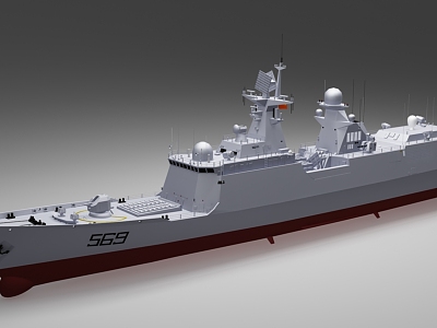 Chinese Navy Type 054A frigate 3d model