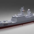 Chinese Navy Type 054A frigate 3d model