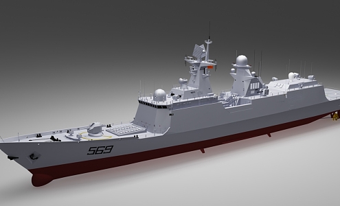 Chinese Navy Type 054A frigate 3d model