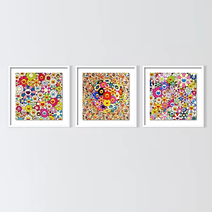 Modern abstract painting simple cartoon children's room decorative painting 3d model