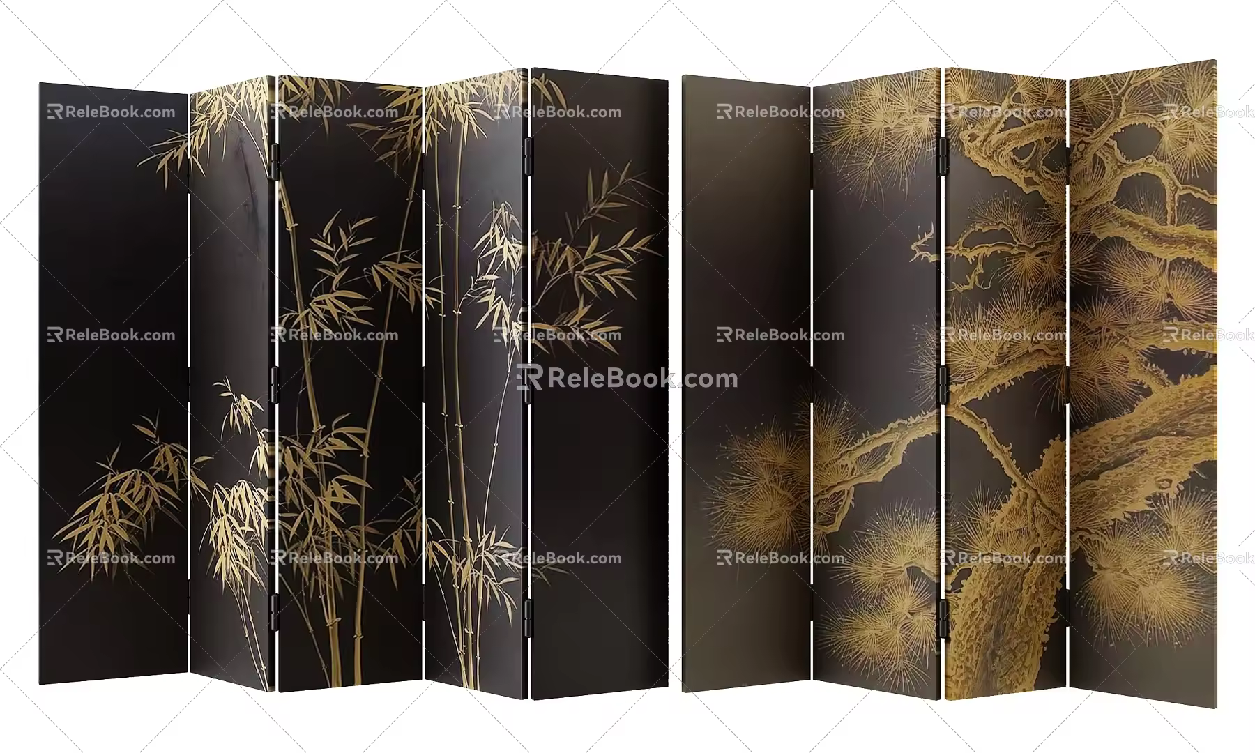 new chinese style screen 3d model