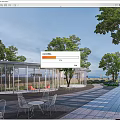 Modern Landscape Architecture Post Building Public Building Small Public Building Shop Building 3d model