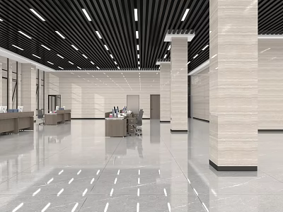 Office Hall 3d model