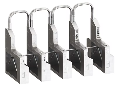 Five Silver Industrial Equipment Units Featuring Mechanical Structure For Industrial Use 3d model