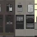Modern Luxury Kitchen Cabinets With Built In Coffee Maker Microwave And Steam Oven Appliances