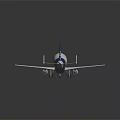 Airbus Beluga Aircraft Model In White And Blue With Tail Number 2 On Shiny Surface
