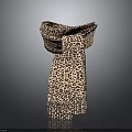 Elegant Leopard Print Scarf with Fringe Details and Modern Fashion Style