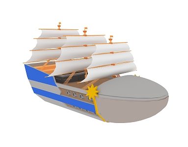 Modern Sailing 3d model