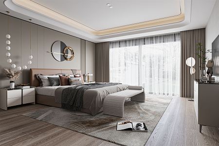 Light Luxury Bedroom 3d model