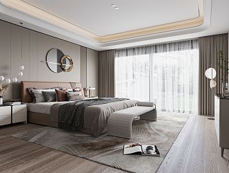 Light Luxury Bedroom 3d model