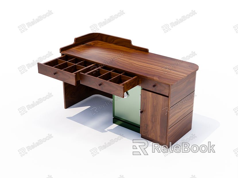 Modern Reception Desk Solid Wood Front Desk model