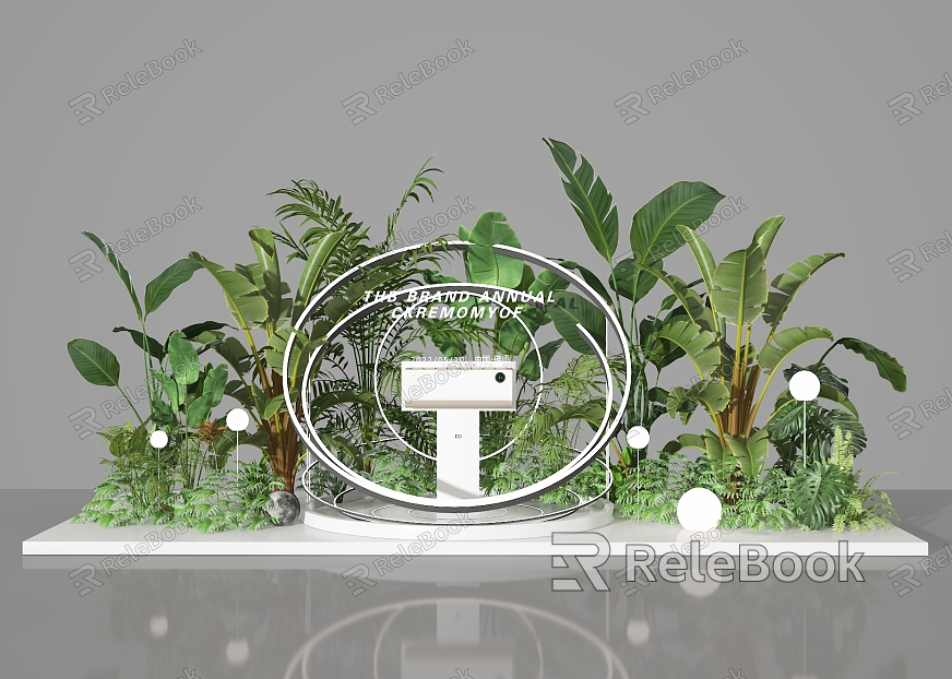 Modern plant pile green plant pile plant combination window landscape commercial landscape display area shrub plant beauty exhibition area beauty model