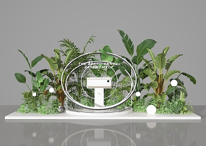 Modern plant pile green plant pile plant combination window landscape commercial landscape display area shrub plant beauty exhibition area beauty 3d model