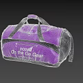 Purple On the Go Gear Podium Sports Duffel Bag with Black Straps for Athletic Use