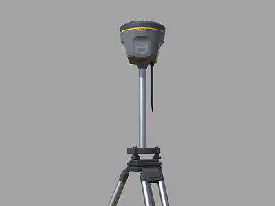 Road Infrastructure Survey Equipment Total Station on Tripod for Construction Projects 3d model