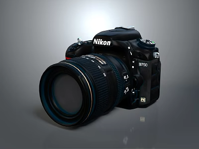 Professional Nikon D710 Digital SLR Camera With High Performance Lens 3d model