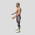 Shirtless Man With Tattoos Wrist Wraps Wearing Dark Tight Pants White Patterns And White Boots