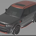 Stylish Gray SUV Car With Pink Roof Black Wheels Red Front Accents And Reflection