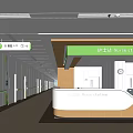 Hospital Outpatient Clinic with Nurse Station Clean Bright Corridor and Directional Signage