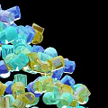 3D Molecular Rendering of Spherical Virus Structure with Colorful Protein Subunits