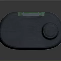 Green Handheld Tactical Weapon With Antenna Screen Keypad And Speaker Grill