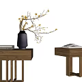Bedside table side corner table 3d model