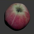 Fresh Red Pink Juicy Apple With Natural Texture On Dark Background 3d model