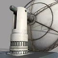 Robust Industrial Parabolic Antenna With Metal Support Frame And Stable Base