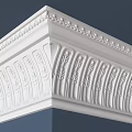 Different Crown Molding Corner Styles with Decorative Patterns for Interior Design 3d model
