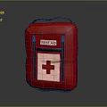 Red First Aid Kit With Cross Symbol Daily Essential Household Emergency Supplies
