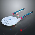 Detailed U.S.S. Enterprise Model With Disc Shaped Structure Blue Engines And Red Lights