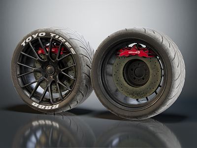 Modern tires car tires 3d model