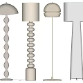 Modern Cream Style Floor Lamp Combination 3d model