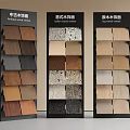 Wood And Stone Finish Samples For Interior Design Display Racks 3d model