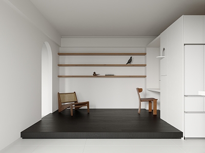 Minimalist Living Room Dining Room 3d model