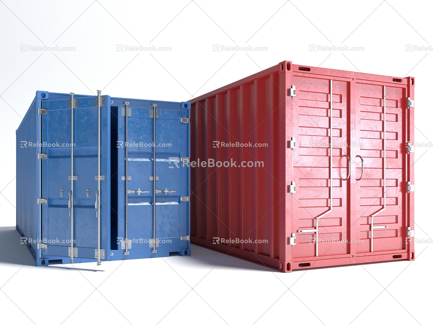 Style industrial equipment container freight container logistics box 3d model