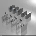 Public Facility Turnstiles With Metal Structure And Sensor Panel For Access Control