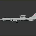 Military AWACS Aircraft Model With Large Radar Dome And Four Propeller Engines