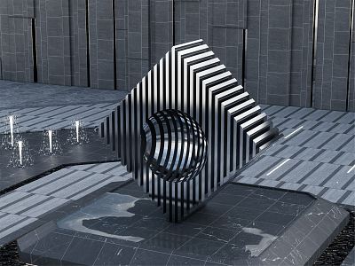 Modern Urban Sculpture 3d model